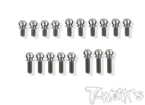 TWORKS TP-108 64 Titanium 4.9mm Ball End set ( For Xray T4F )