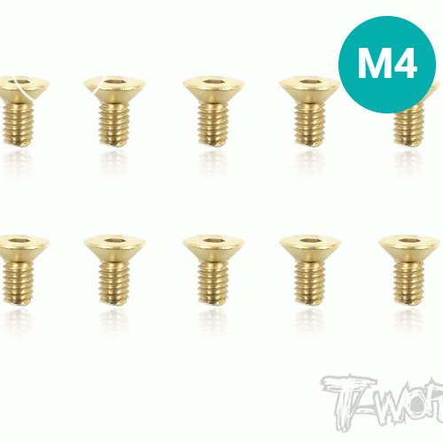 M4 Gold Plated Hex Countersink Screw ( Class 10.9 )