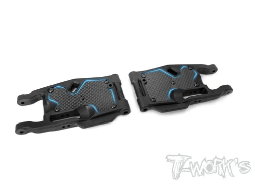 TWORKS TO-246-MBX8-R Graphite Rear A-arm Stiffeners ( For Mugen MBX8 )