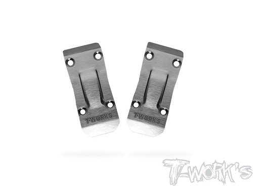 TWORKS TO-235-SRX4-G3 Stainless Steel Front Chassis Skid Protector ( Serpent SRX4 GEN3 ) 2pcs.