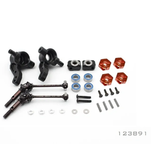 123891 CVD Universal Joint, Ball Bearing, Steering and Wheel Hub Set for 1/10 On Road