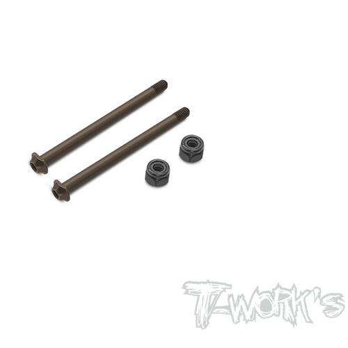 TWORKS TO-323-MP10 Steel Captured Design Front /Rear Hinge pin (For Kyosho MP10 TKI2/MP10/MP9 TKI4/3/2/MP9/T/E)