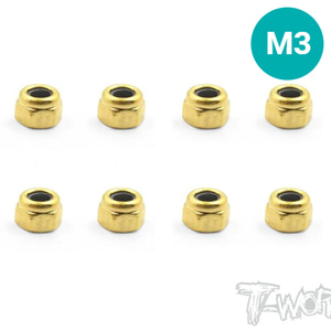 매장입고 TWORKS GSS-3LN Golden Plated M3 Lock Nuts ( 8pcs. )