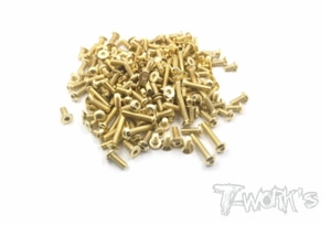 TWORKS GSS-F1-EVO2 Gold Plated Steel Screw Set 82pcs. ( For Roche F1 EVO 2 )