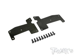 TWORKS TO-180F1.2 Graphite Front A-arm Stiffeners 1.2mm ( For HB Racing D815/RGT8/D817/D817 V2 )