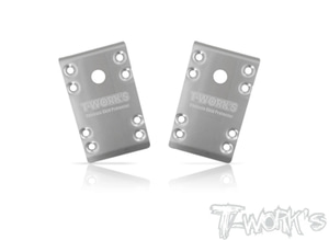 TWORKS TO-235-B74 Stainless Steel Front Chassis Skid Protector ( Team Associated RC10 B74 ) 2pcs.