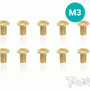 M3 Gold Plated Steel Button Head Screws 10.9
