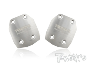 TWORKS TO-220-TLR Stainless Steel Rear Chassis Skid Protector ( TLR 8ight / 8ight X) 2pcs.