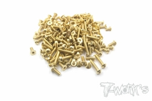 TWORKS GSS-XB4&#039;21 Gold Plated Steel Screw Set 141pcs. ( For Xray XB4&#039;21 )