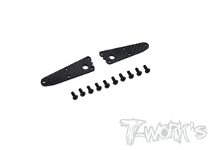 TWORKS TO-246-35.4-UF Graphite Front Upper A-arm Stiffeners 1mm/1.5mm ( For Sworkz S35-4 )