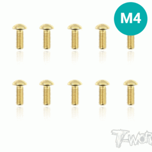 M4 Gold Plated Button Head Screws 10.9