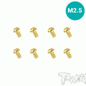 M2.5 Gold Plated Button Head Screws 10.9
