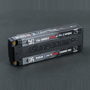 SUNPADOW 8400mAh-2S2P-7.6V-100C  50C Lipo 배터리 긴 팩