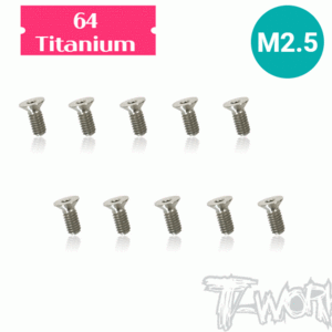 M2.5 64 Titanium Hex. Countersink Screw