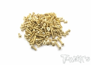 TWORKS GSS-X20&#039;21 Gold Plated Steel Screw Set 102pcs. ( For Serpent X20&#039;21 )