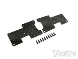 TWORKS TO-180-R1.2 Graphite Rear A-arm Stiffeners 1.2mm ( For HB Racing D815/RGT8/D817/D817 V2 )
