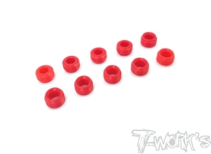 TWORKS TO-134-X POM Front Upright Adjust Nut Spacers 10pcs.( For Xray RX8/NT1)