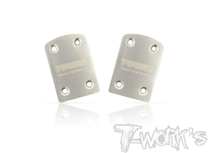 TWORKS TO-220-XB4 Stainless Steel Rear Chassis Skid Protector ( Xray XB4 ) 2pcs.