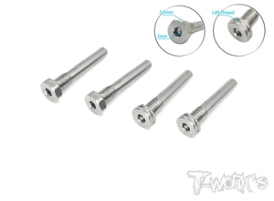 TWORKS TP-119-A 64 Titanium Screw Type Shock Pin Set ( For Team Associated RC8 B3.1/B3.2 ) LT 2pcs. RT 2pcs.