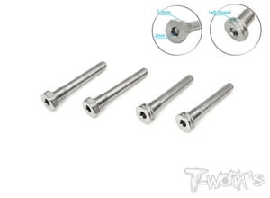 TWORKS TP-119-M 64 Titanium Screw Type Shock Pin Set ( For Mugen MBX8/8T/8ECO/7/7T/7ECO ) LT 2pcs. RT 2pcs.