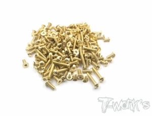 TWORKS GSS-ARCR12 Gold Plated Steel Screw Set 109pcs. ( For ARC R12 )
