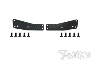TWORKS TO-246-T3.2-UF1.5 Graphite Front Upper A-arm Stiffeners 1.5mm ( For Team Associated RC8 T3.2 )