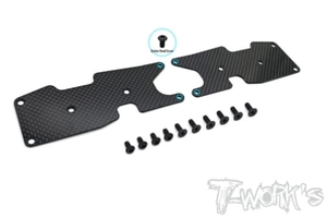 TWORKS TO-246-T3.2-R1.5 Graphite Rear A-arm Stiffeners 1.5mm ( For Team Associated RC8 T3.2 )