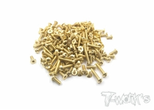 TWORKS GSS-BD10 Gold Plated Steel Screw Set 135pcs. ( For Yokomo BD10 )