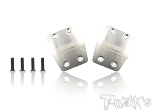 TWORKS TO-220-A319 Stainless Steel Rear Chassis Skid Protector ( AGAMA A319 ) 2pcs.