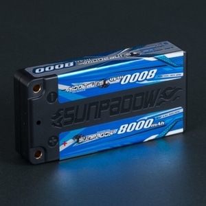 SUNPADOW 8000mAh-1S2P-3.8V-100C 50C Lipo 배터리 짧은 팩, 파란색 라벨