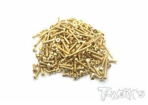 TWORKS GSS-B74.1 Gold Plated Steel Screw Set 153pcs. ( For Team Associated RC10 B74.1 )