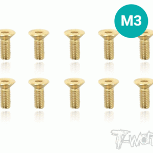 M3 Gold Plated Hex Countersink Screw ( Class 10.9 )