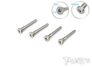 입고완료 TWORKS TP-119-K 64 Titanium Screw Type Shock Pin Set ( For Kyosho MP10/MP10T/MP10E/MP9 TKI4/3 ) LT 2pcs. RT 2pcs.