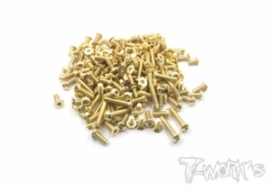 TWORKS GSS-T4F&#039;21 Gold Plated Steel Screw Set 94pcs. ( For Xray T4F&#039;21 )