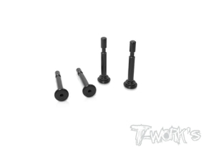 TWORKS TO-198-MBX8 7075-T6 Hard Coated Lower Shock Mount Pins ( For Mugen MBX8 / MBX8 ECO) 4pcs.
