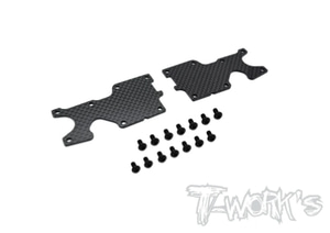 TWORKS TO-246-35.4-R Graphite Rear A-arm Stiffeners 1mm/1.5mm ( For Sworkz S35-4 )
