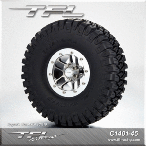 TFL 116mm Tires With CNC 1.9&quot; Beadlock 10-Spoked Wheels C1401-45