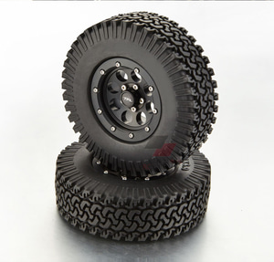 TFL 2pc Crawler 1.9 Mud Tire sticky Tyre 96cm &amp; Alum 1.9 BeadLock Wheel Rim C1401-166 BB