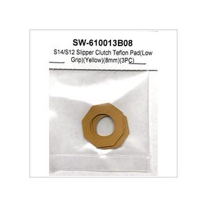 [SW-610013B08] S14/S12 Slipper Clutch Teflon Pad(Low Grip)(Yellow)(8mm)