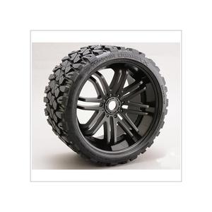 SRC0002B Terrain Crusher Offroad Belted tire Black Wheel 1/4offset 2pcs
