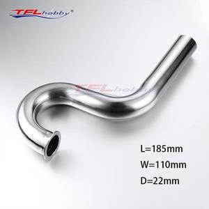TFL stainless steel gasoline 26cc-35ccS over-bend ship model engine exhaust pipe