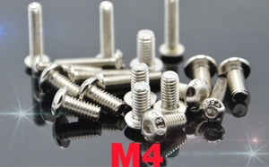 YFS 12.9등급 둥근머리 M4 니켈 도금 볼트10개