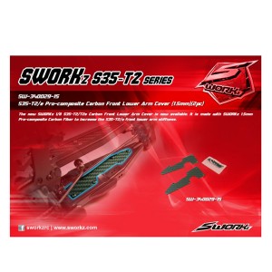 S35-T2/e Pro-composite Carbon Front Lower Arm Cover(1.5mm) SW-340029-15