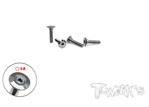 TWORKS TP-147  3x12mm 64 Titanium Servo Screw （4 pcs.）