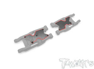 TWORKS TO-312-B4 2mm FRP Rear A-Arm Stiffeners ( For Team Associated RC8 B4 )