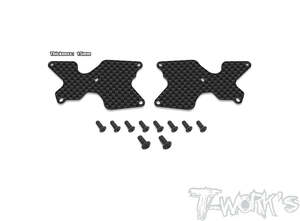 TWORKS TO-246-B4-R1.5 1.5mm Graphite Rear A-arm Stiffeners 1.5mm ( For Team Associated RC8 B4 )