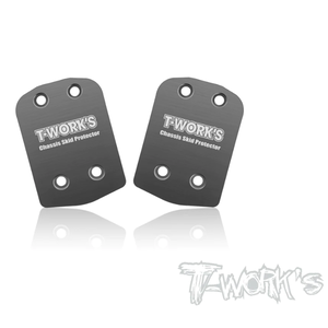 TWORKS TO-220-8IGHTX 2.0 Stainless Steel Rear Chassis Skid Protector (TLR 8IGHT X/E 2.0 &amp; 8IGHT XT/XTE ) 2pcs