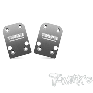 TWORKS TO-220-22X-4 Stainless Steel Rear Chassis Skid Protector ( TLR 22X-4 ) 2pcs