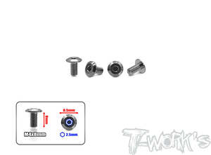 TWORKS TP-150 64 Titanium Engine Mount Screw 4x8mm( For Mayako MX8 ) 4pcs