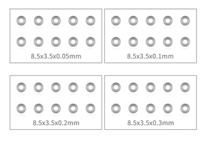 TWORKS TA-095-3.5 3.5mm 심 와셔 세트 (0.05,0.1,0.2,0.3mm 각